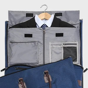 Portable clothing luggage bag, convertible business travel suit handbag, with shoulder strap / weekend daily travel bag
