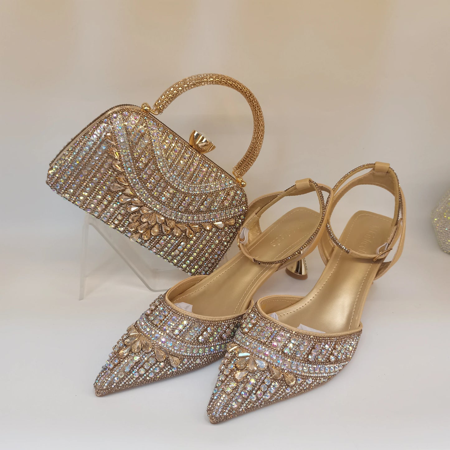 Ladies High Quality Women's Pumps And Bag Italian Fashion Design Green Colors Bag And Heels Shoes For Nigeria Wedding Party