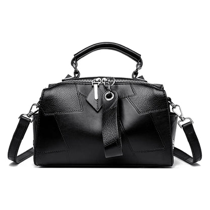 New Fashion Crossbody Bags Women's Genuine Leather Bag Simple Tote Bag Vintage Boston Handbag Luxury Design Female Shoulder Bags
