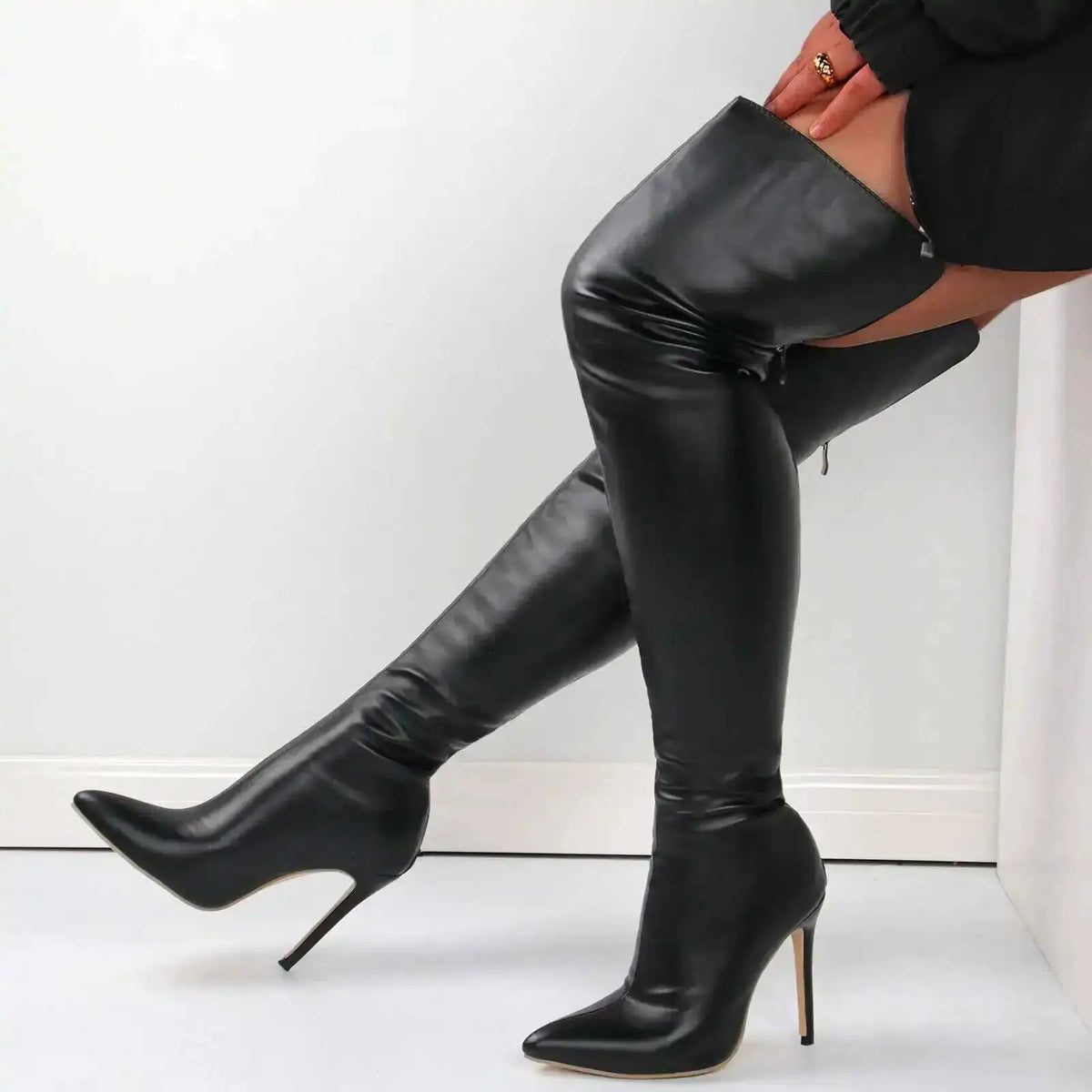 Big Size 40-46 Women's Boots High Heel 11cm Over Knee Boots Back Zipper Fashion Personality Boots 2026