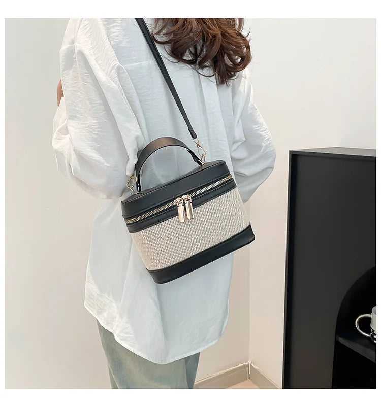 Fashion Round Bucket Bags For Women's Daily Used, Leopard Pattern Crossbody Shoulder Bag For Commuting, Casual Ladies Handbags