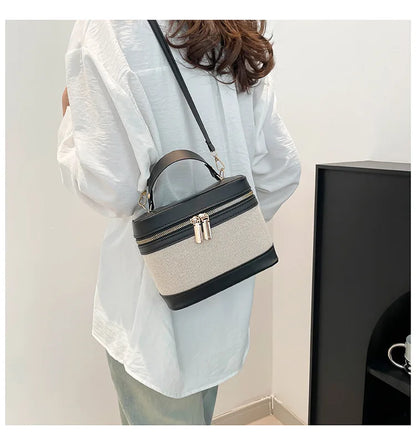 Fashion Round Bucket Bags For Women's Daily Used, Leopard Pattern Crossbody Shoulder Bag For Commuting, Casual Ladies Handbags
