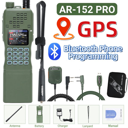 Baofeng AR-152 PRO GPS Ham Radio High Powerful CS Tactical Game Walkie Talkie Long Range Upgraded AR-152 Portable Two Way Radio