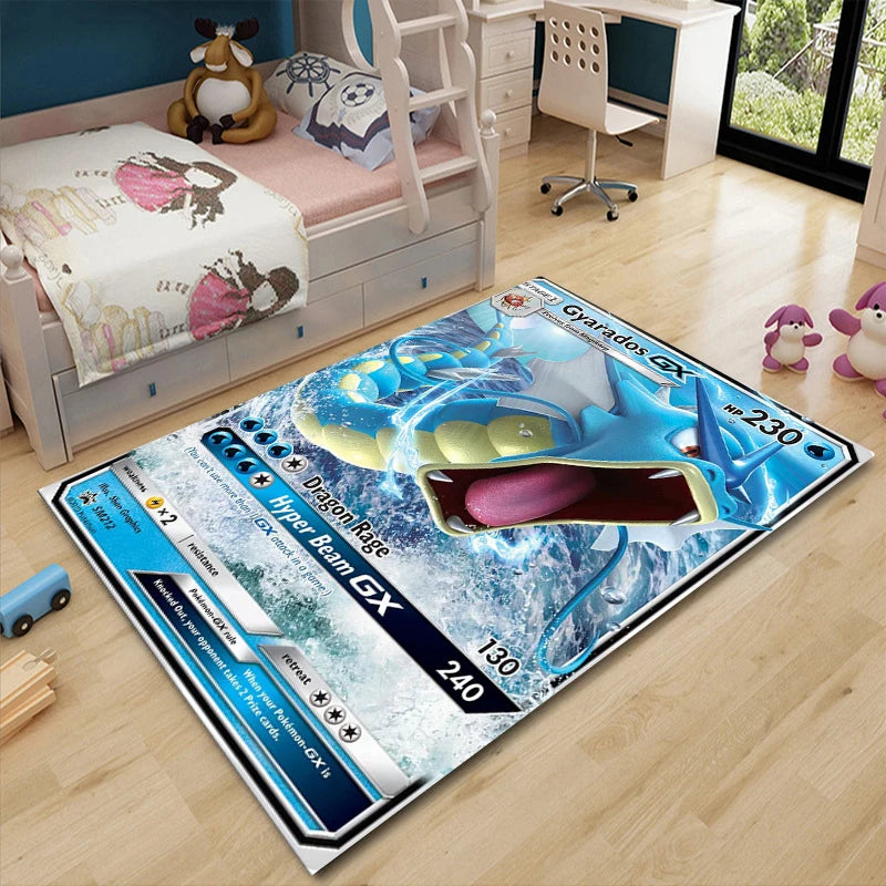 Japanese Anime Pokemon Card Pikachu Area Carpet for Living Room Home Decor Sofa Table Kids Rug Anti Slip Chair Lounge Floor Mat