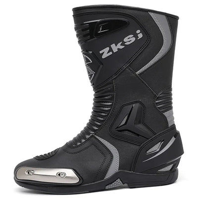 Motocross Boots Men Anti Slip Motocross Riding Boots Non-slip Wear-resistant Breathable Wind-proof Collision-proof Road Shoes