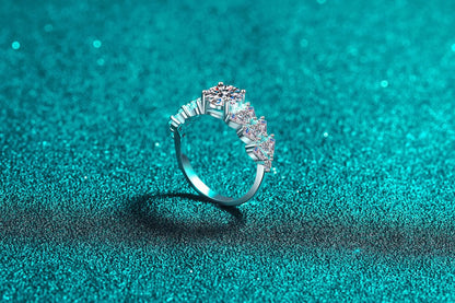 Women's PT950 Platinum 1CT Moissanite Ring - Rectangular Bevel Style, Luxury Gorgeous, High-End Festival Gift & Unique