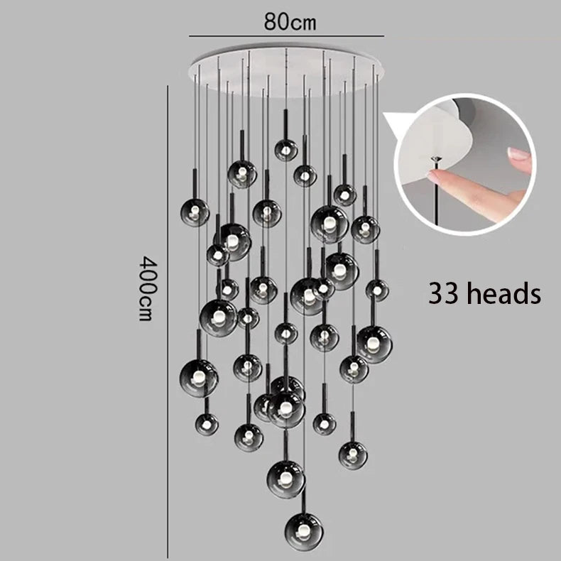 Modern home decor led lights pendant light lamps forstaircase Chandeliers for living room hanging light indoor lighting