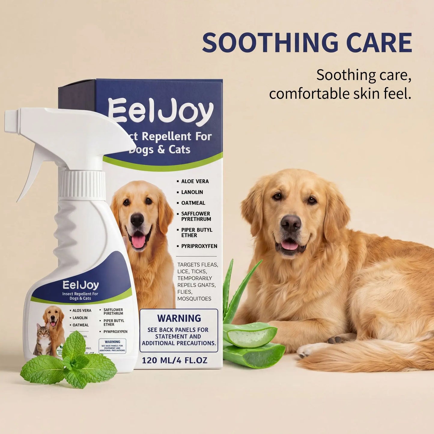 Pet Flea Tick Repellent For Dogs Cats Daily Pest Control Soothing Gentle Care External Parasite Treatment Pet Supplies