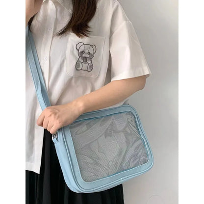 Female Ita Crossbody Bag Womens Transparent Messenger Bag Girls Cute-Lolita Shoulder Bags Teens Fashion Satchels Bag Ins