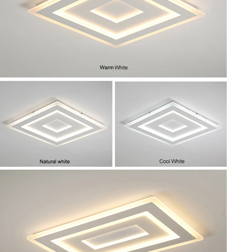 Modern Ultrathin Acrylic LED Ceiling Lamp Home Decor Sqaure LED Ceiling Light Bedroom Living Room Corridor Dimming Ceiling Light