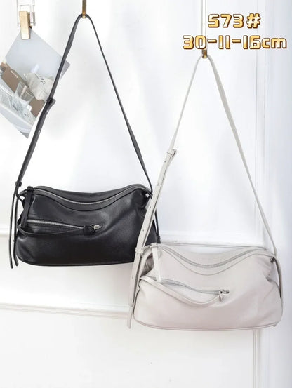 High Quality 2025 Luxury Cowhide Real Leather Crossbody Bowling Bag for Women - Ideal Commuter Bag & Ladies Gift