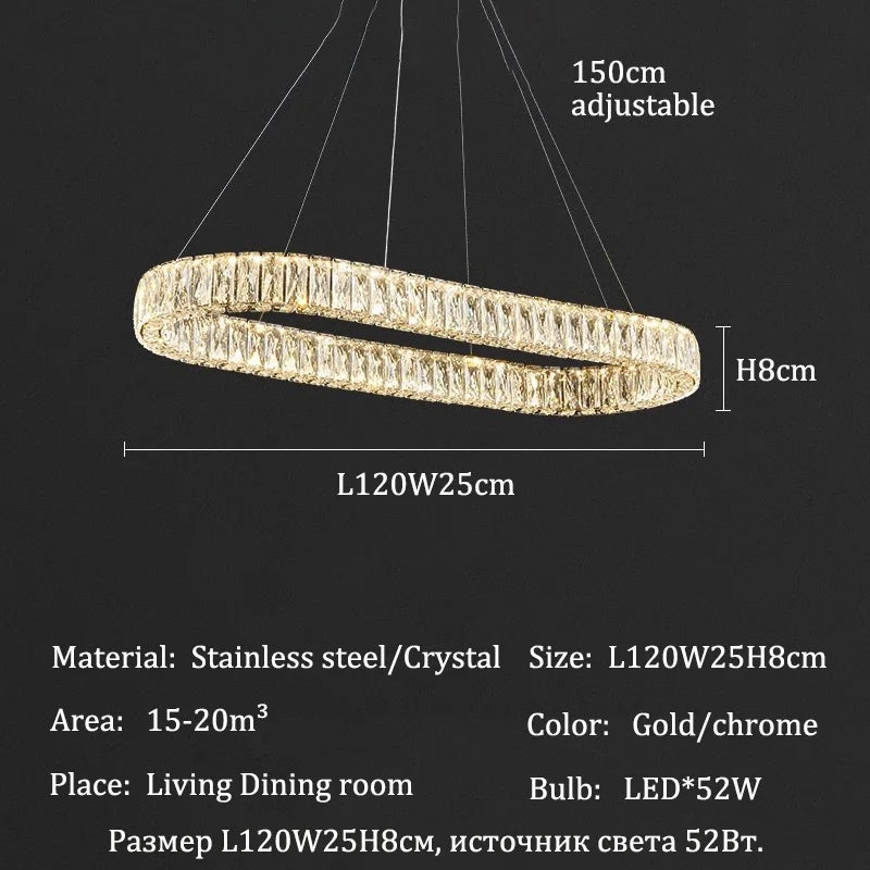 Luxury Crystal Chandeliers Dining Table Light Chandelier Ceiling Light Fixtures Lighting for Living Room Chandeliers Lights Lamp