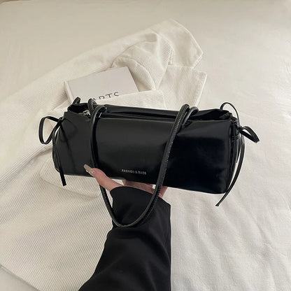 New Solid Color Women's Handbag Soft Pu with Knot Shoulder Bag Underarm Bag Lady Designer Bags Luxury Bolsa Feminina handbags