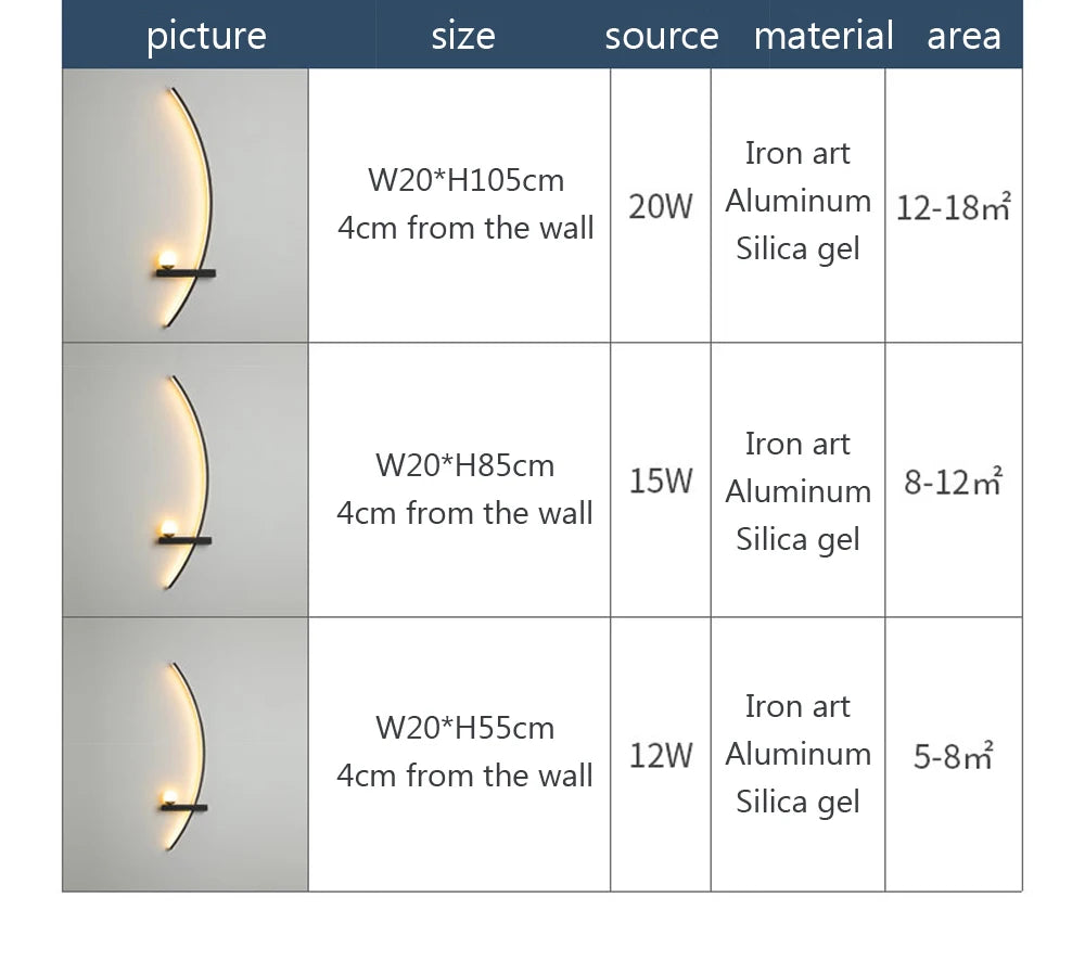 LED Wall Lamp 55/105CM Smart Remote Control Left Right Lighting Wall Sconces Bedroom Bedside Living Room Home Led Lights Lustre