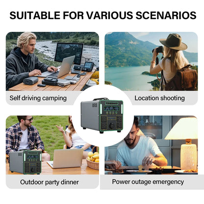6000W Portable Power Station For Outdoor Camping And Home 5500WH Lifepo4 Battery Solar Generator Emergency Supply