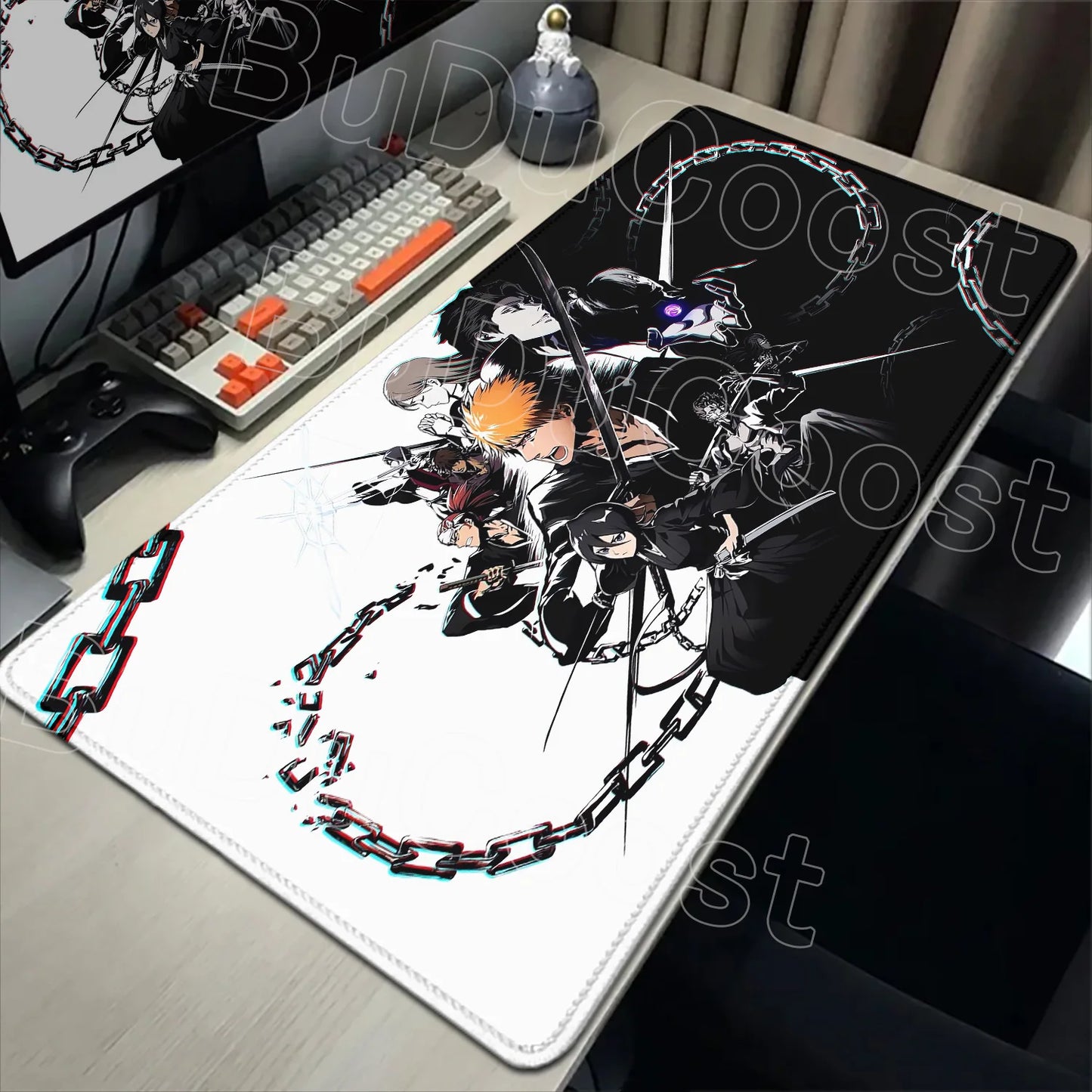 2026 New Anime HD Wallpaper Bleach Mouse Pad Laptop Gaming Keyboard Mat XXL Large 900x400mm Desk Mat Cool E-sports Mats Mousepad