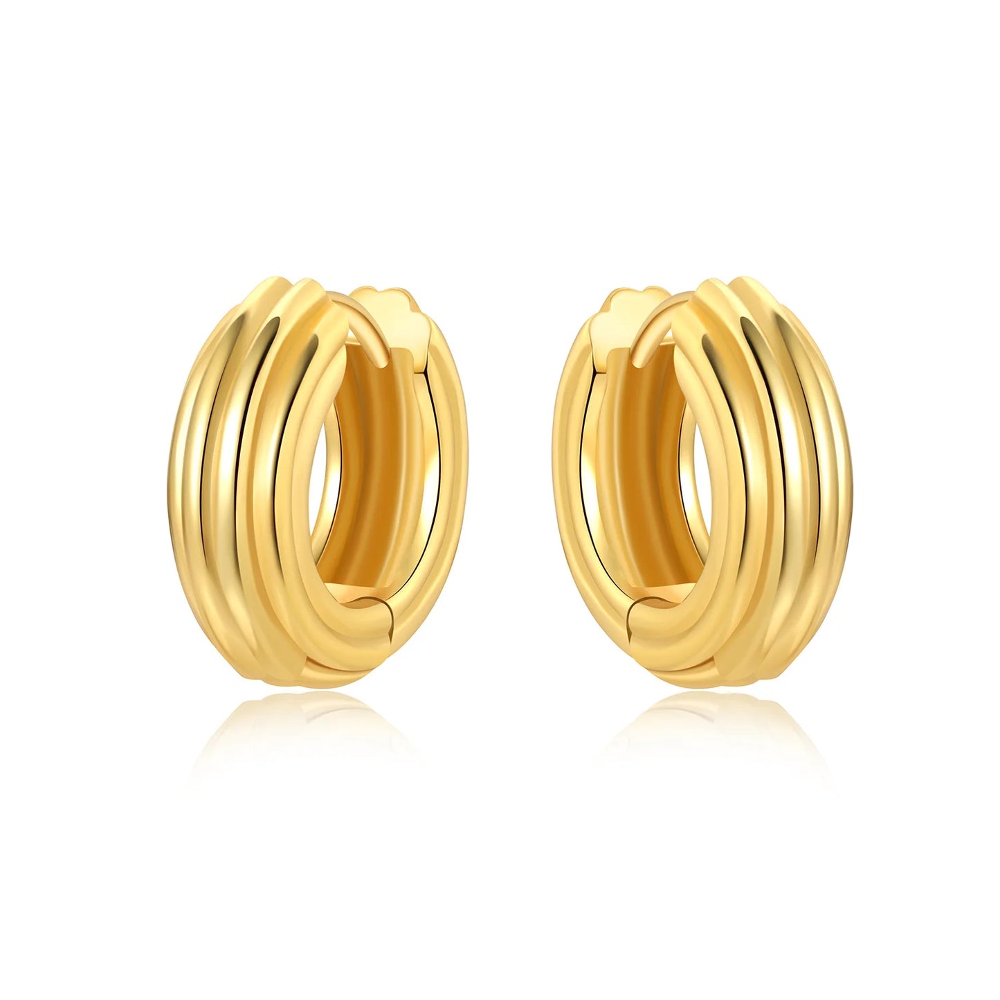 Original 925 Sterling Silver Heart Vintage Luxury Earrings Fashion 18K Gold Hoop Earrings for Women Piercing Jewelry Aretes 2026