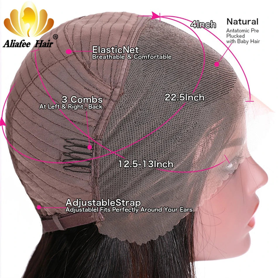 Hot Sale Highlight Natural Black Warm Brown Honey Blonde Bob Straight Shoulder Length Hair Wig 13x4 Lace Frontal Human Hair Wigs