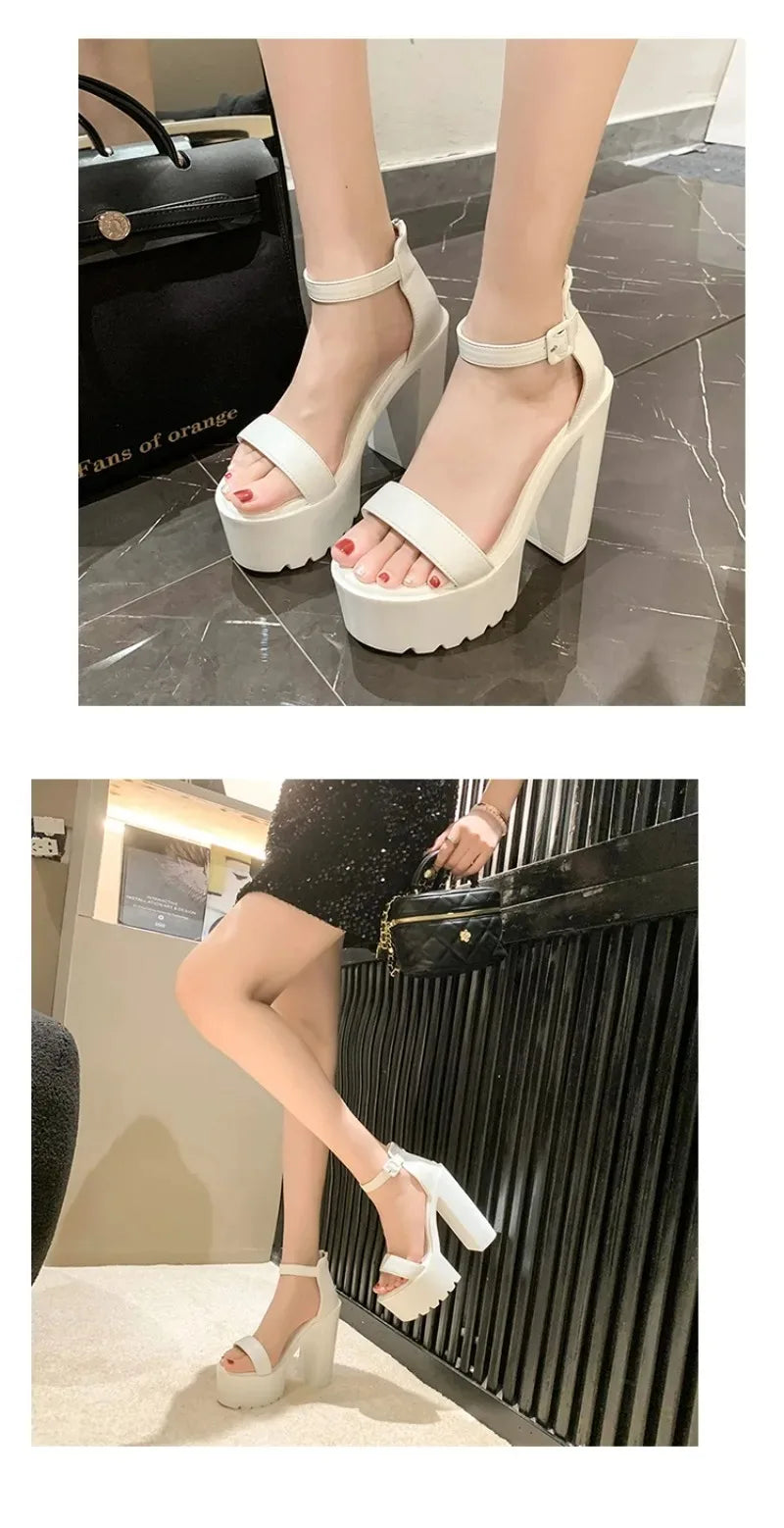 Super High Heels Women's Shoes Fashion Elegant High Heel Sandals Women Party Wedding Pumps Women Luxury Peep Toe Platform Sandal