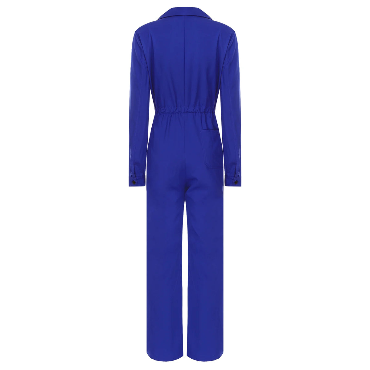 Womens Fashion Work Coverall Rompers Casual Solid Color Turn-Down Collar Long Sleeve Button Jumpsuit Travel Holiday Cargo Pants