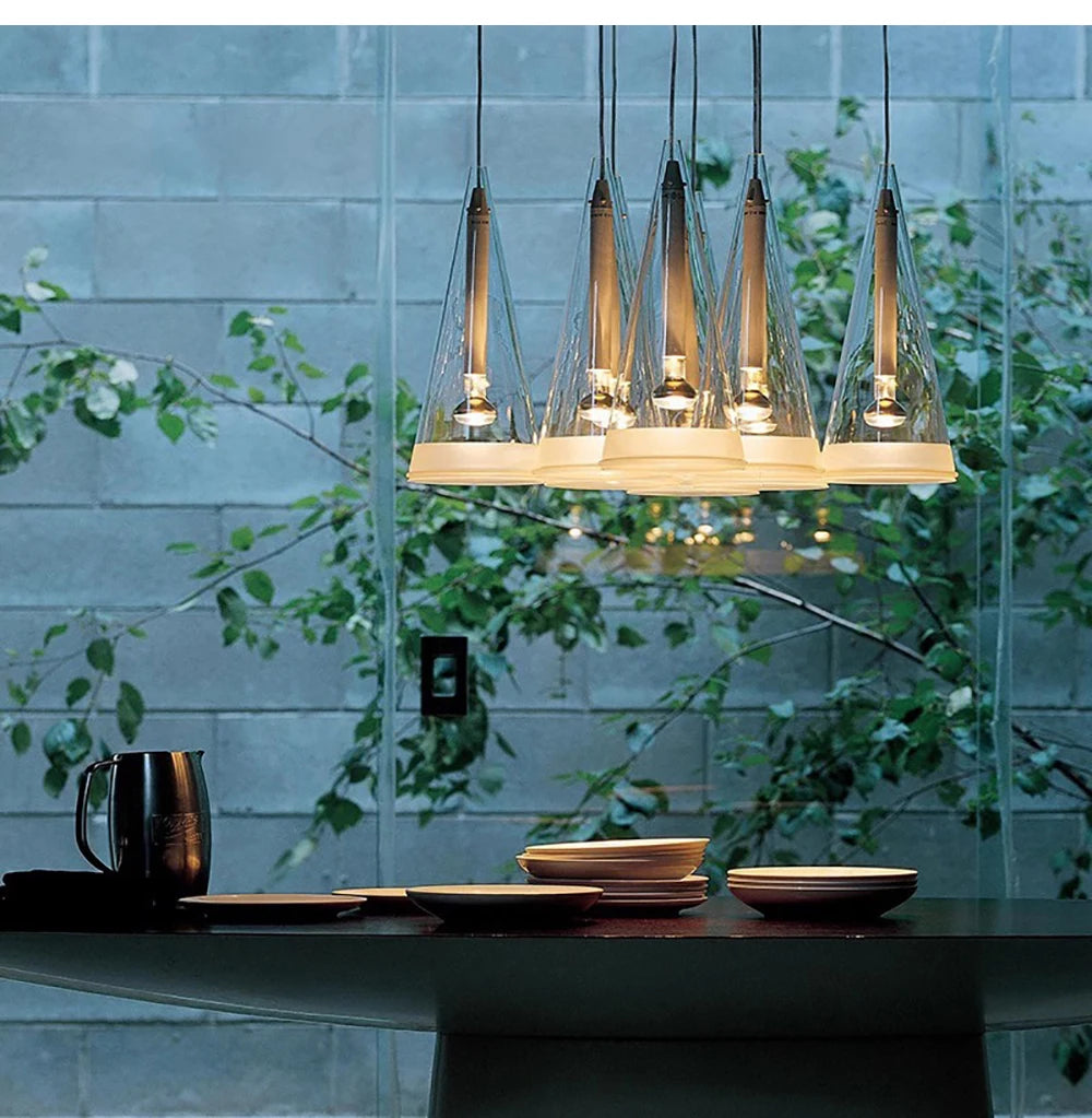 Modern Art Deco Pendant Lights New Creative Living Room Villa Designer Taper Glass Hanging Lamps Ceiling Minimalist Decor Trendy