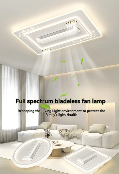 Modern LED Leaf Free Ceiling Fan 6-speed Ceiling Light Remote Control Living Room Bedroom Children's Room Fan Light Home Lightin