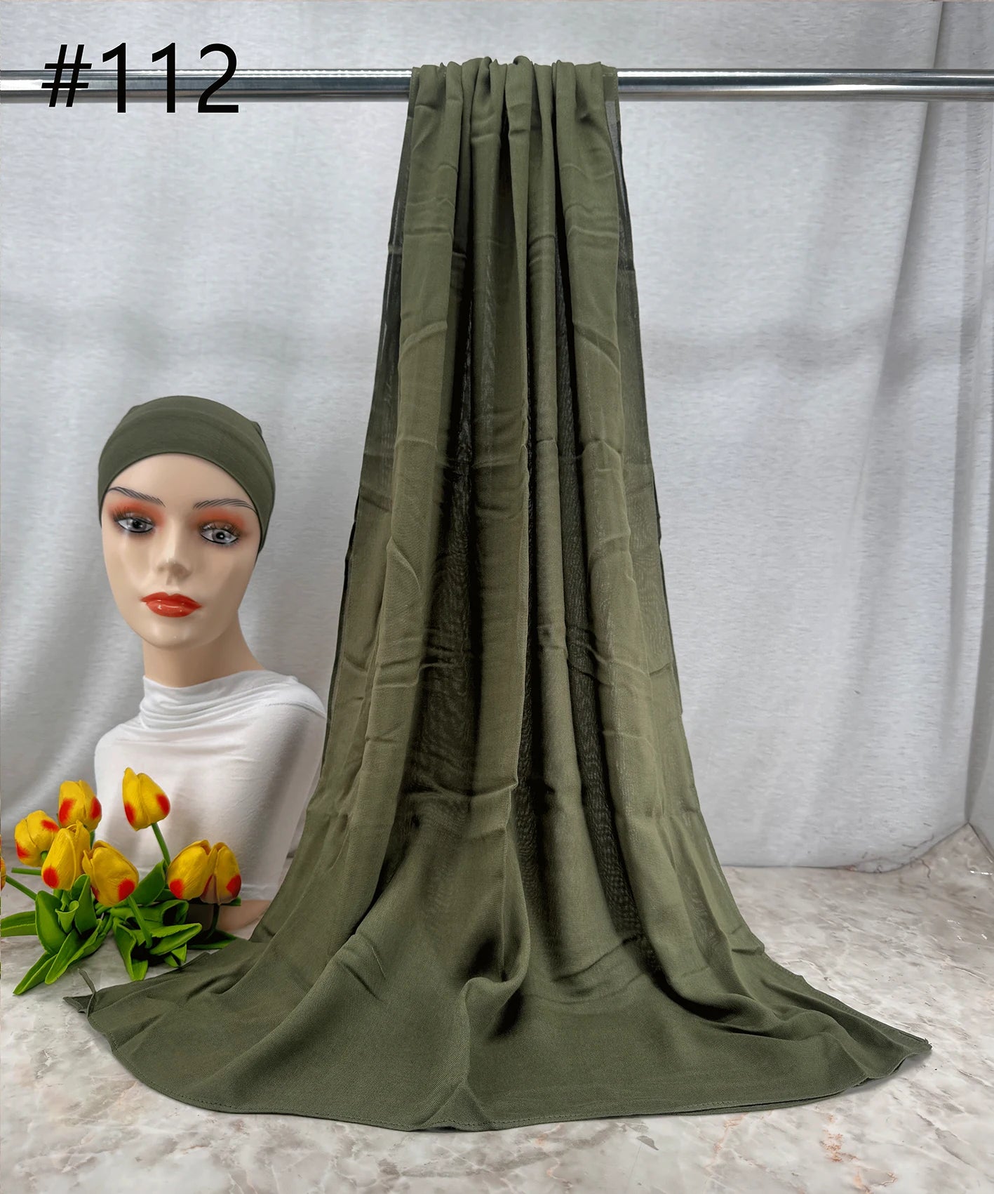 110colors Modal Hijab with Modal Undercap Set Basic Stretchy Pullover Headscarf Thin Breathable Sunscreen Head Wrap Hijabs Scarf
