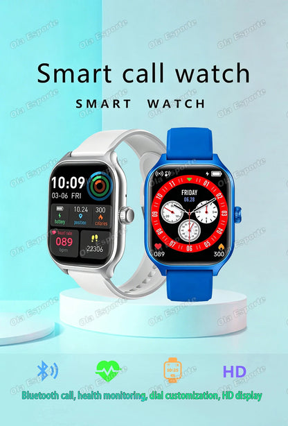 2026 Smart Watch Android IOS Phone 2.01'' Color Screen Bluetooth Answer Call Fitness Watch Tracker Smartwatch Women Men New Hw12