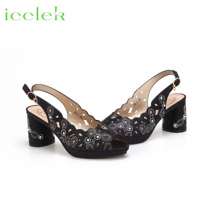 New Fashionable Coffee Color Peep Toe Ladies Shoes Matching Bag Set For Nigerian Women Wedding Party Pump
