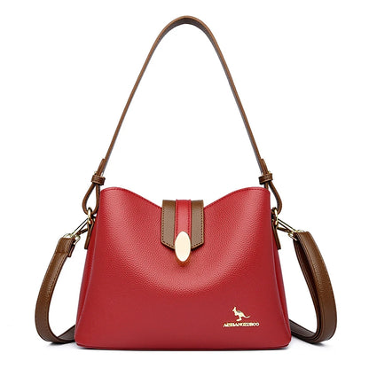 High Quality Leather Tote for Ladies Luxury Casual Women Designer Shoulder Crossbody Sac Female Worker Bolsas Handbags and Purse