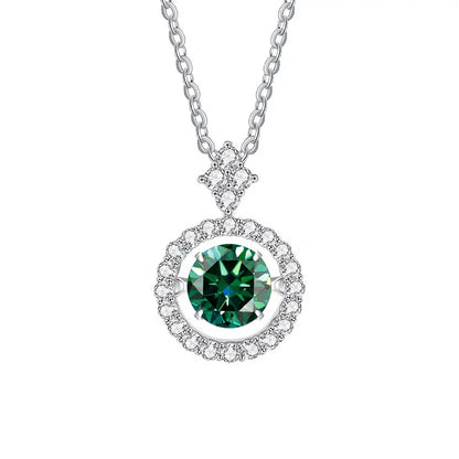 BIJOX STORY 1 CT Moissanite Pendant For Women Simulated Diamond Necklace S925 Sterling Silver Jewelry Girl Valentine's Day Gift