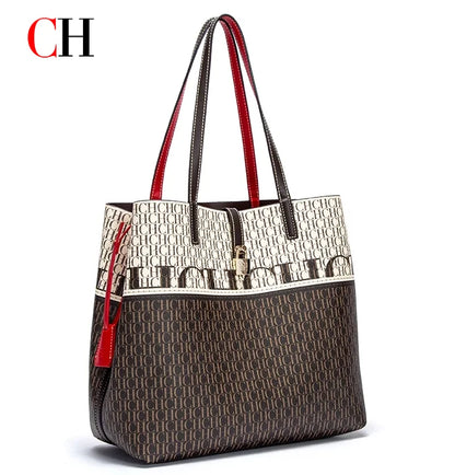 CH Ladies Handbag Large Capacity Shoulder Bag Ladies Handbag Luxury Brand 2026 New Multifunctional Fashion Design Classic Retro