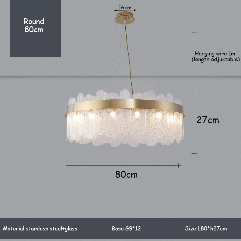 Modern Luxury Lustre Crystal Chandelier Living Room Ceiling Lights Dining Room LED Chandeliers Villa Gold Crystal Pendant Lamp