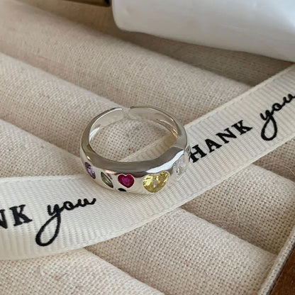 VENTFILLE 925 Sterling Silver Geometric Multilayer Round Bead Ring Female Fashion Punk Temperament Prevent Allergy Charm Jewelry