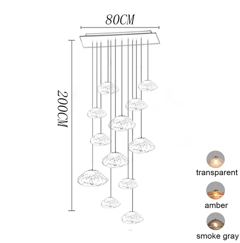 Modern Stair chandelier Pendant lights indoor lighting Ceiling lamp hanging light led Chandeliers for living room indoor lightin