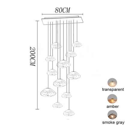 Modern Stair chandelier Pendant lights indoor lighting Ceiling lamp hanging light led Chandeliers for living room indoor lightin