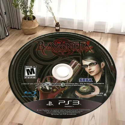 Resident Evil Printed CD Round Carpet Living Room Bedroom Circle Rugs Non Slip Home Sofa Hallway Balcony Floor Mat Outdoor Rug