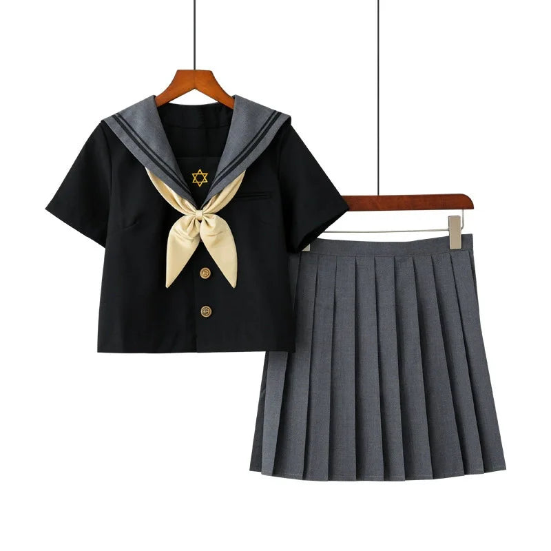 Japanese School Uniform For Girls Sweet Lolita Sailor Korean Uniforms Anime Cosplay Long Sleeve 8L9HL3Y6 Shirt Pleated Skirt