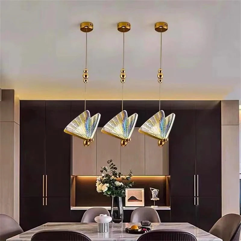 Minimalist LED Chandelier Lamps for Kitchen Dinning Room LED Pendant Lights Pendant Lamps for Foyer Corridor TV Background