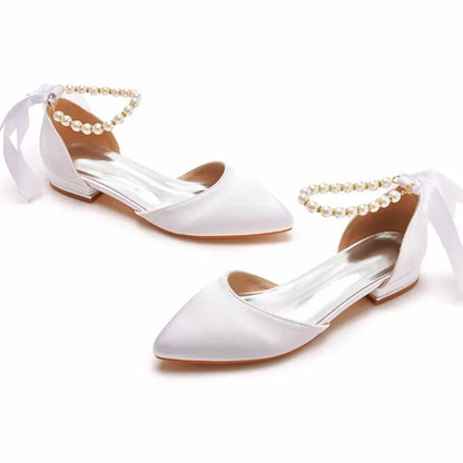 Summer New Women Shoes Fashion Pointed Tip Flat Sandals for Woman Elegant Dress Wedding Shoe Luxury Designer Shoes Zapatos Mujer