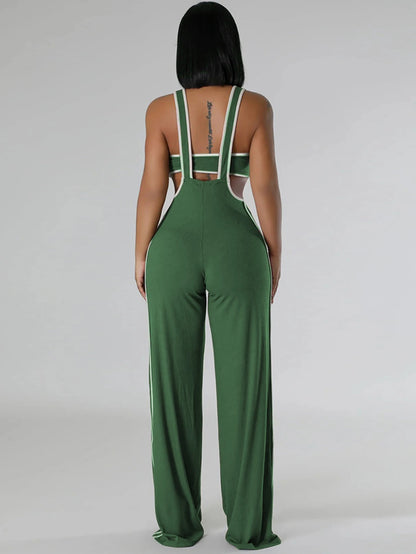 Sexy jumpsuit women pants summer casual Pants set jumpsuits Wide leg pants body party club outfits bodysuit Two pieces overalls