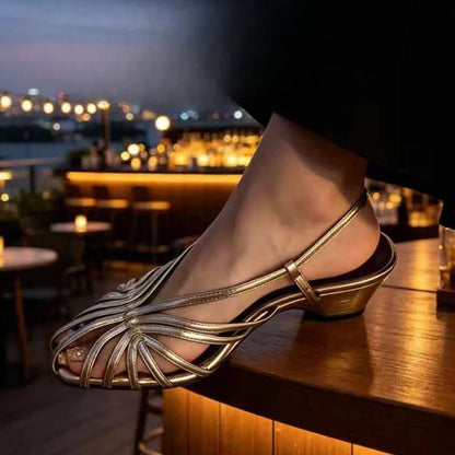 Mid Heels Womens Sandals Designer Heels Shoes Elegant Heeled Slippers Party Luxury Slides Slingback Trend Comfort Mujer Zapatos