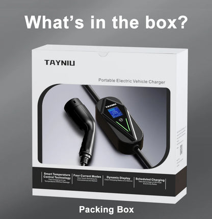 TAYSLA 3.5KW 16A Portable EV Charger NEMA 5-15 Plug TYPE1 SAE J1772 TYPE2 GB/T Electric Car Charger for BYD Geely EX2 Changan