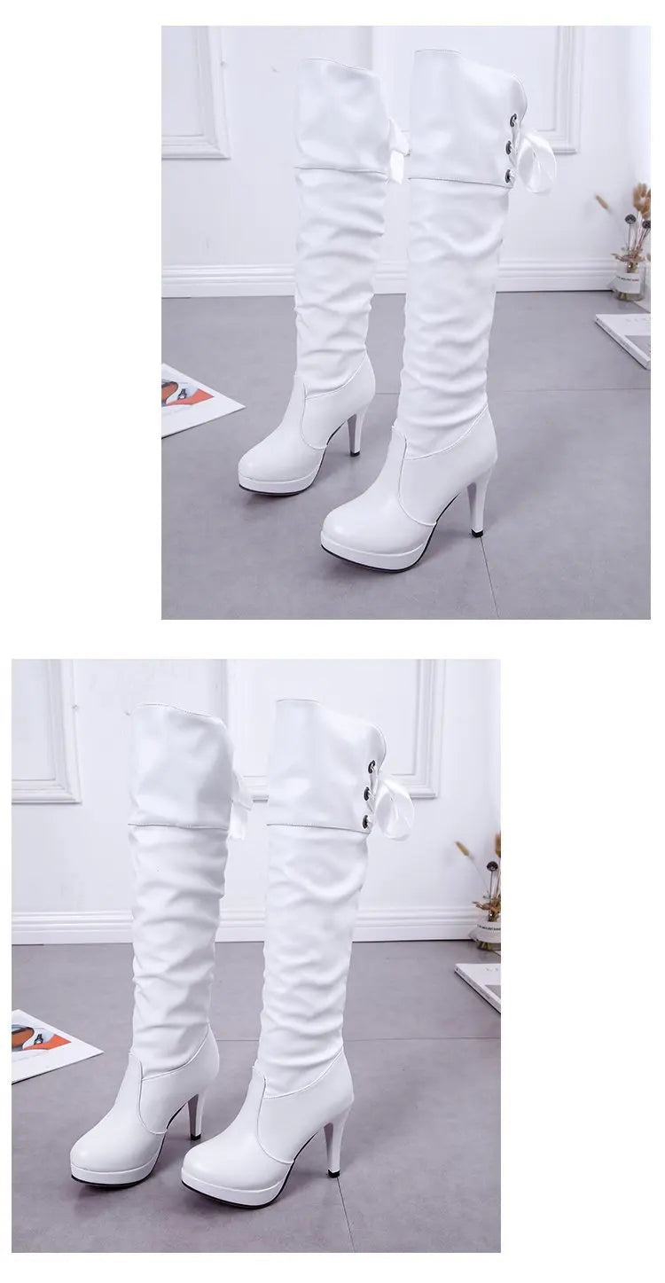 Women Boots Luxury Knight Women Length Boot Fashion Sexy Soft Leather Shoes Leather Elegant Comfortable Knee High Boots