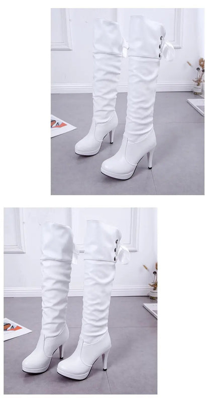 Women Boots Luxury Knight Women Length Boot Fashion Sexy Soft Leather Shoes Leather Elegant Comfortable Knee High Boots