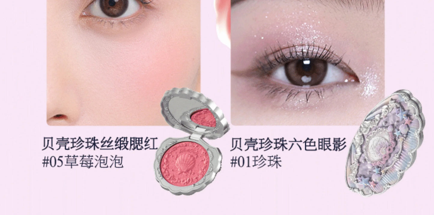 Flowerknows Gift Box Makeup Set Little Angel Full Box Lip Glaze Blusher Shell Jewelry Flower Know Birthday Gift Kit