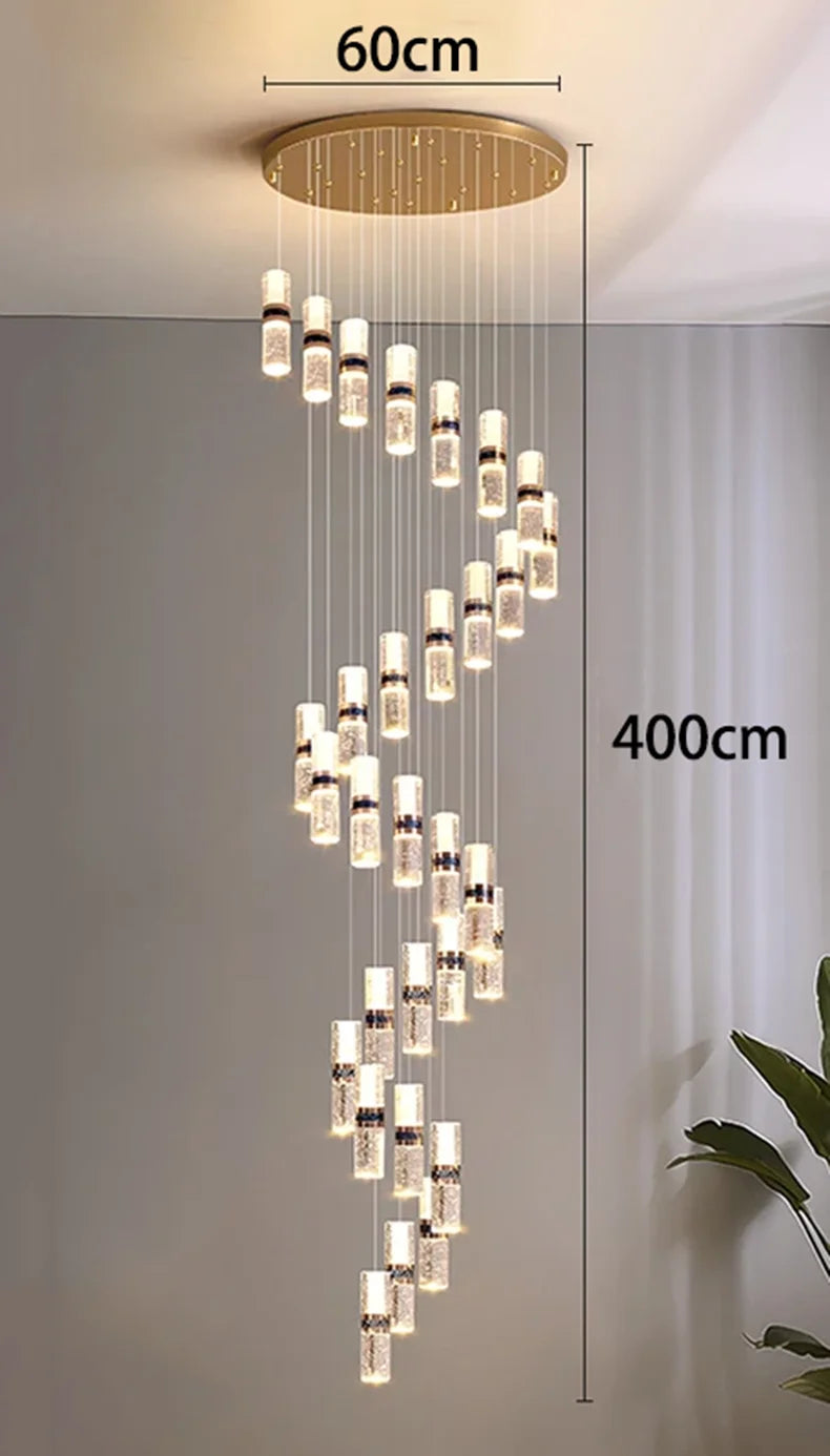 Modern home decoration crystal chandelier, stair Pendant lamp, living room Pendant lights, interior lighting