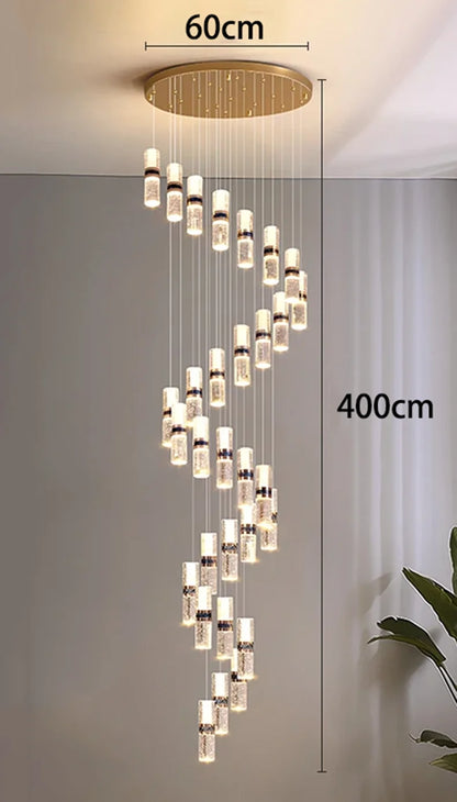 Modern home decoration crystal chandelier, stair Pendant lamp, living room Pendant lights, interior lighting