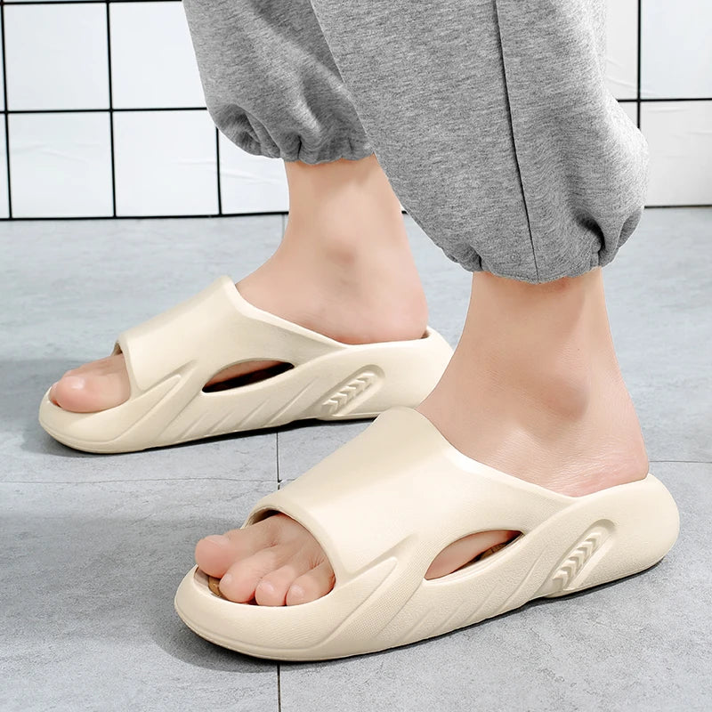 Men Massage Slippers Indoor Outdoor Sandals Beach Casual Shoes Comfortable Soft Slides Flip-flops Men's Sandals Big Size 46 47