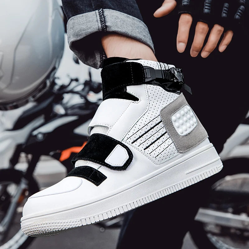 New Motorcycle Boots Men Women Motor Motorbike Riding Shoes Anti-fall Motorcycle Shoes Motocross Off-Road Racing Boots